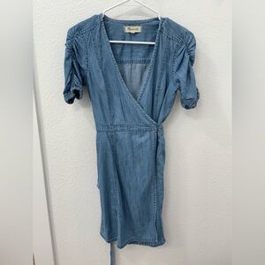 Madewell denim Blue Wrap Dress xxs